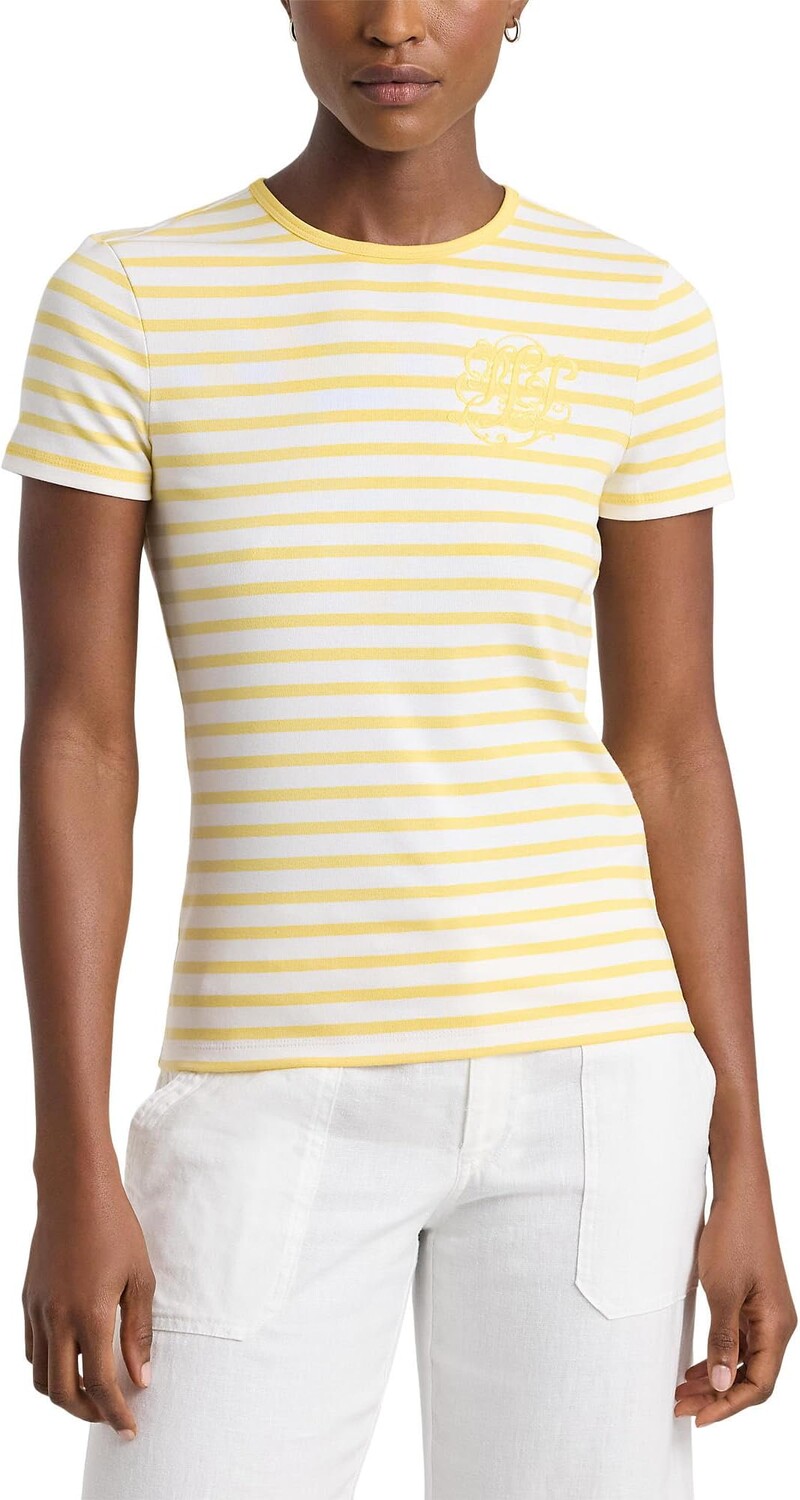 Футболка LAUREN Ralph Lauren Striped Stretch Cotton Crew Neck Tee, цвет White/Primrose Yellow
Футболка LAUREN Ralph Lauren Striped Stretch Cotton Crew Neck Tee, цвет White/Primrose Yellow