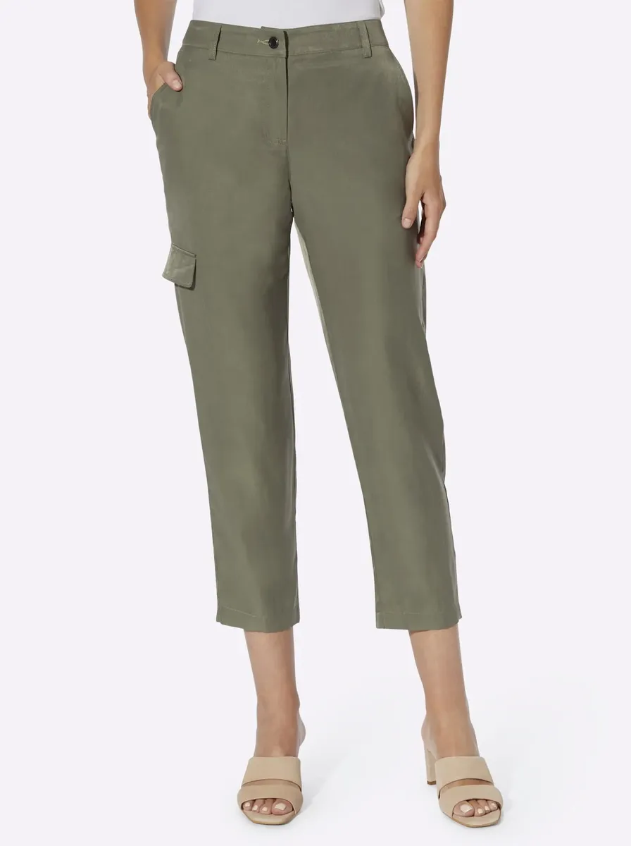 Тканые брюки Heine, хаки
Тканые брюки Heine, хаки