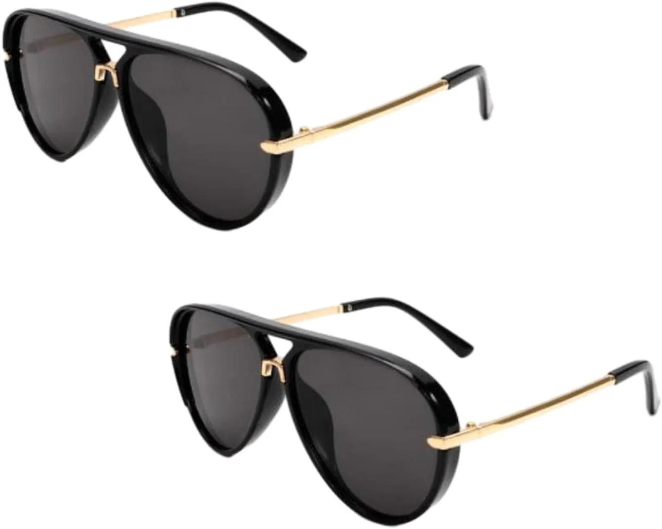 Авиационные солнцезащитные очки, женские пилотские солнцезащитные очки UV400, простой и модный дизайн, золотистая отделка, черная оправа, унисекс Generic, 2pcs
Авиационные солнцезащитные очки, женские пилотские солнцезащитные очки UV400, простой и модный дизайн, золотистая отделка, черная оправа, унисекс Generic, 2pcs