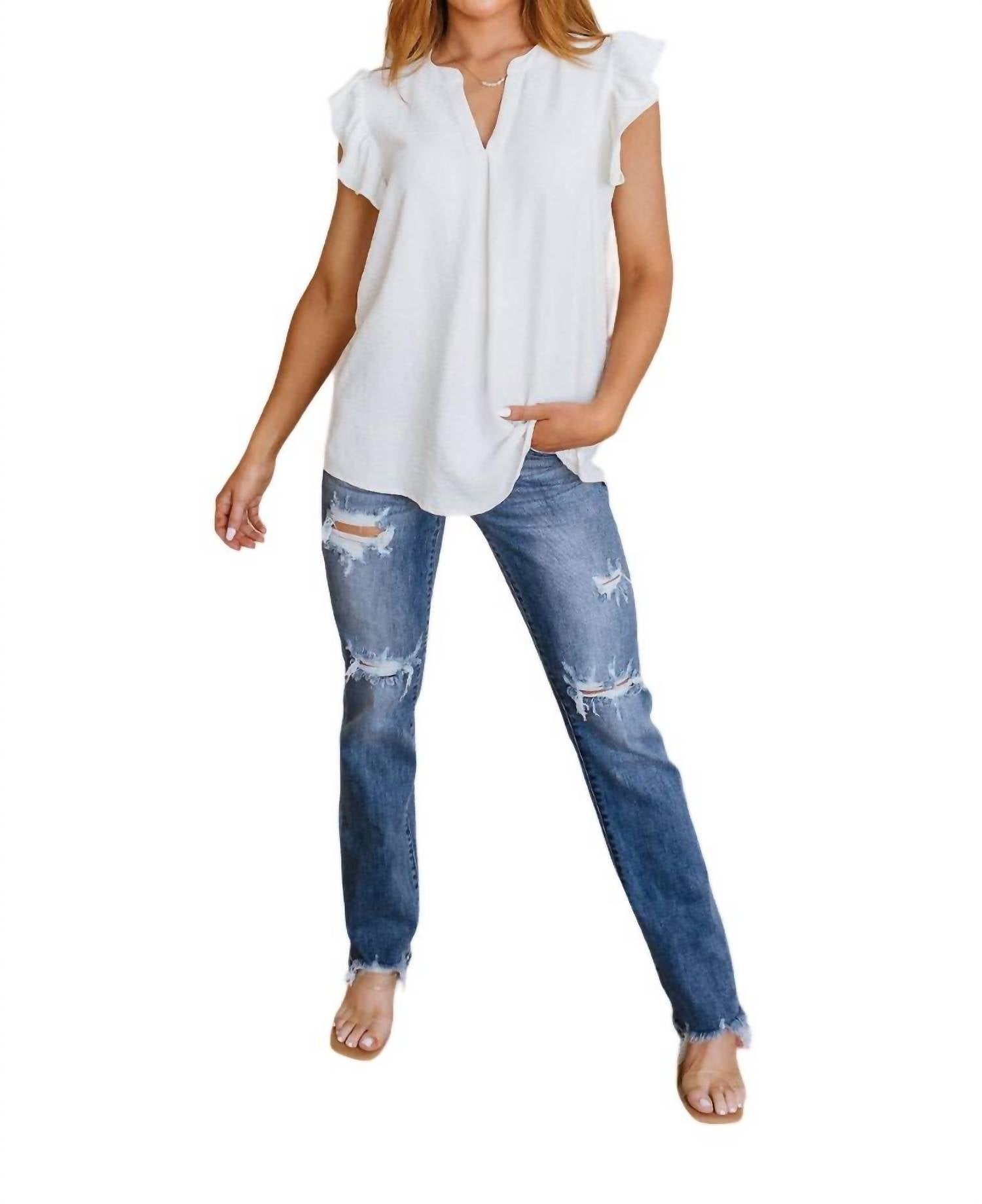 Someday Maybe Топ с рукавами-крылышками цвета слоновой кости ZENANA
Someday Maybe Топ с рукавами-крылышками цвета слоновой кости ZENANA