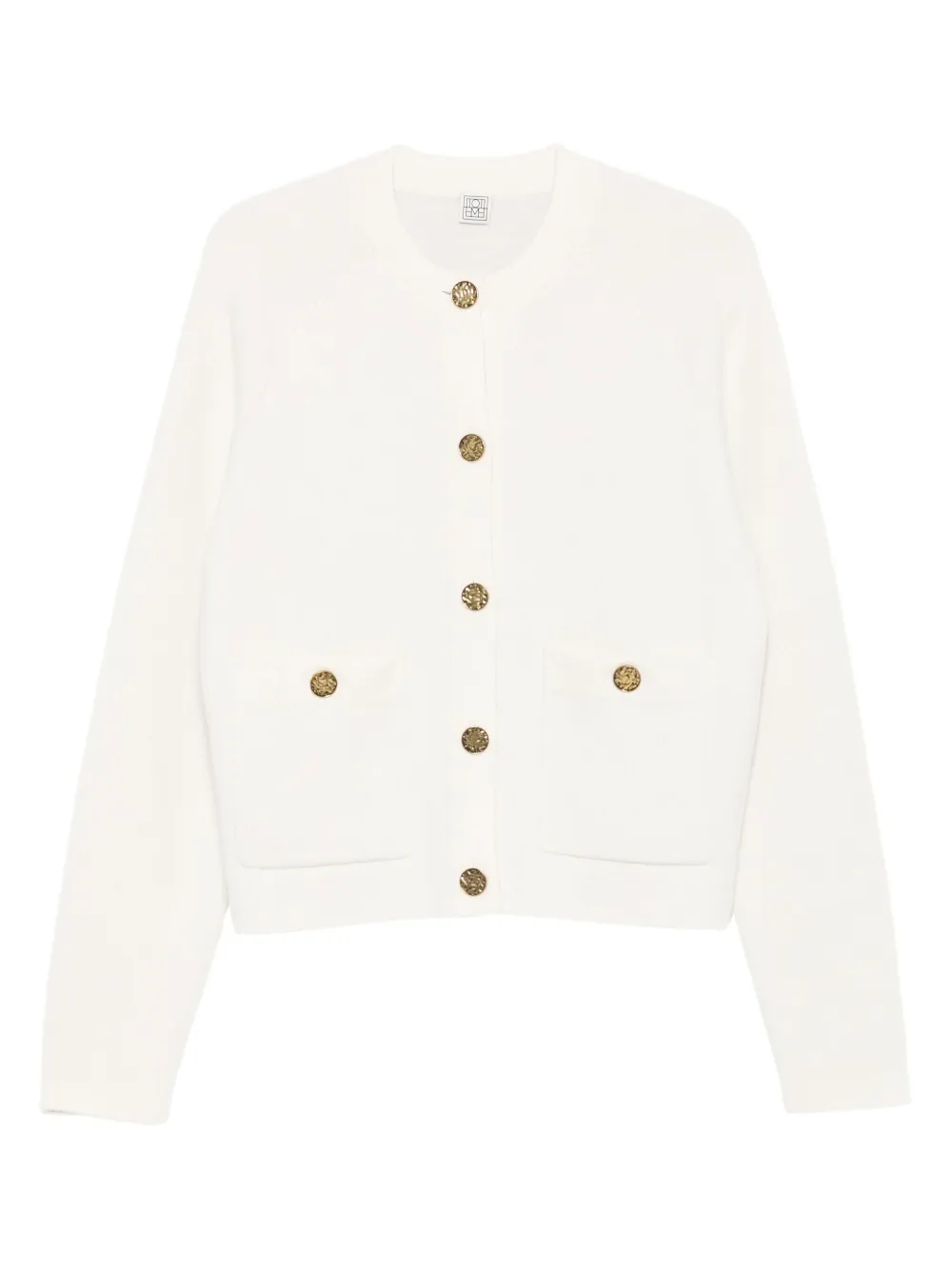 Кардиган с накладными карманами TOTEME, белый
Кардиган с накладными карманами TOTEME, белый