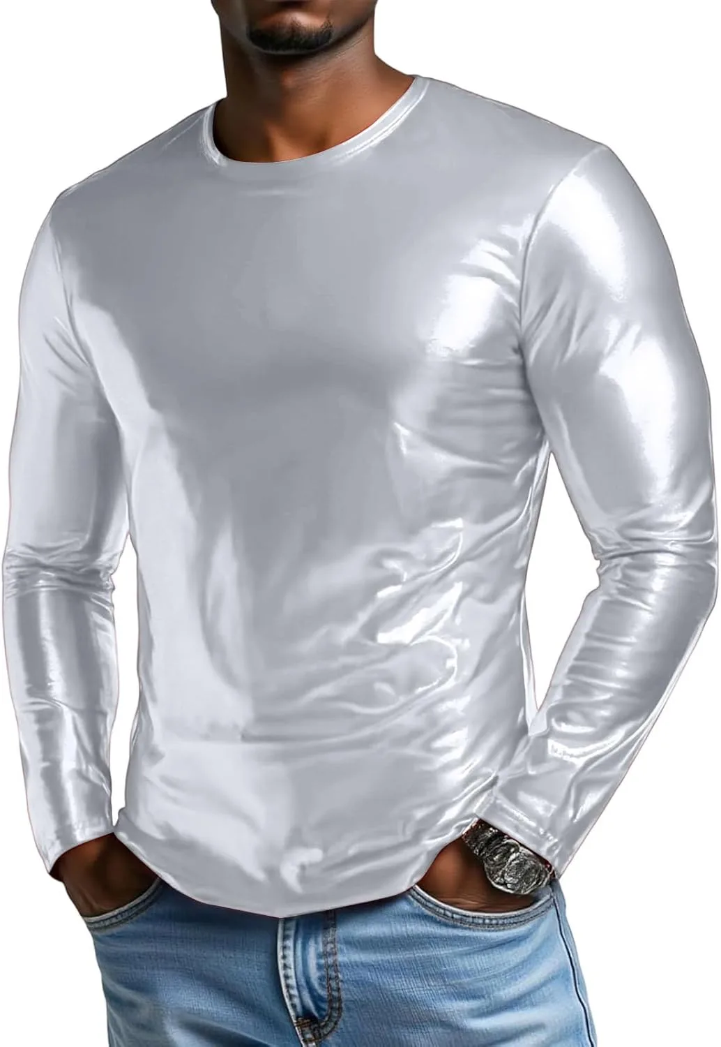 Мужская футболка RTRDE с длинным рукавом и круглым вырезом, Metallic, S-2XL
Мужская футболка RTRDE с длинным рукавом и круглым вырезом, Metallic, S-2XL