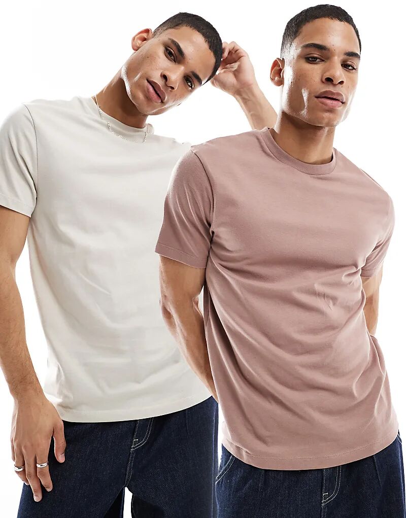 Набор из 2 футболок с круглым вырезом ASOS DESIGN коричневого и бежевого цветов, Коричневый, Набор из 2 футболок с круглым вырезом ASOS DESIGN коричневого и бежевого цветов
Набор из 2 футболок с круглым вырезом ASOS DESIGN коричневого и бежевого цветов, Коричневый, Набор из 2 футболок с круглым вырезом ASOS DESIGN коричневого и бежевого цветов