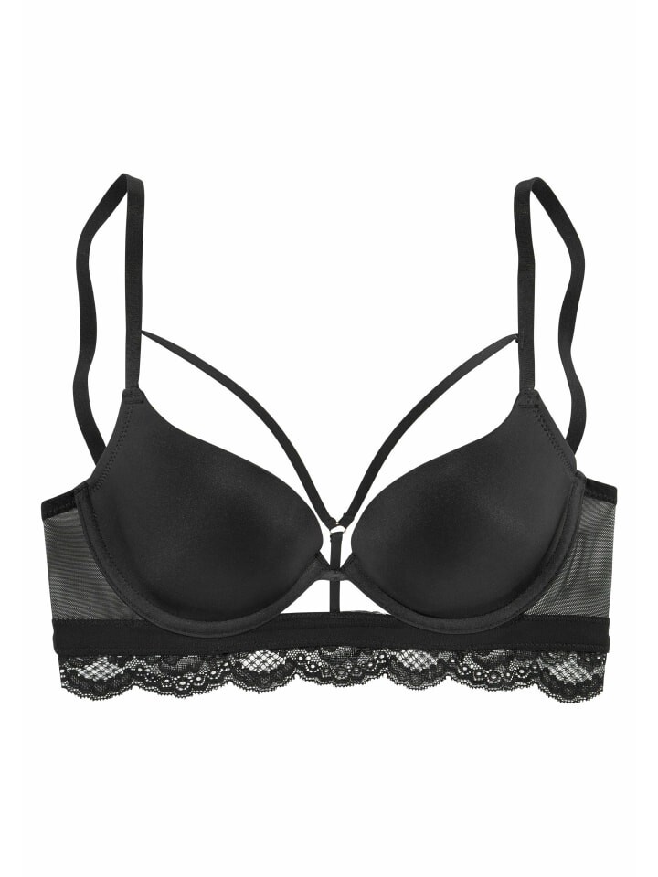 Бюстгальтер на косточках LASCANA, черный
Бюстгальтер на косточках LASCANA, черный
