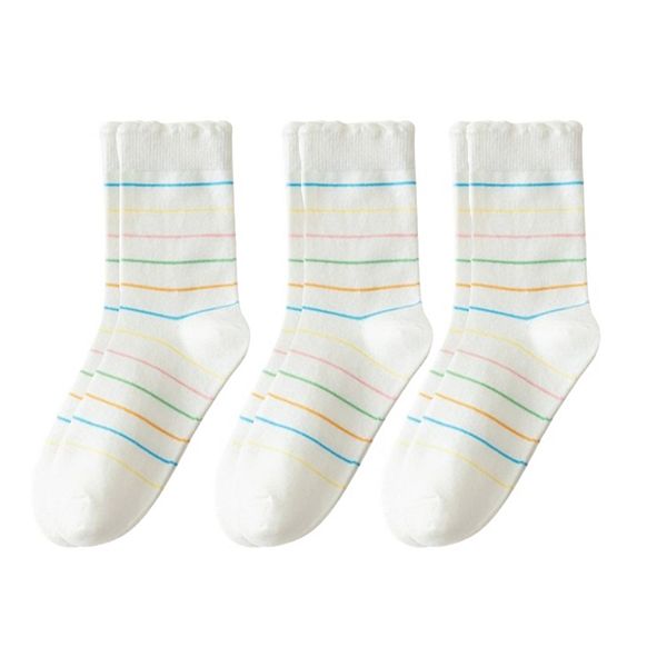 Женские хлопковые носки с рюшами и милым принтом, 3 пары Anna-Kaci, White Pink
Женские хлопковые носки с рюшами и милым принтом, 3 пары Anna-Kaci, White Pink