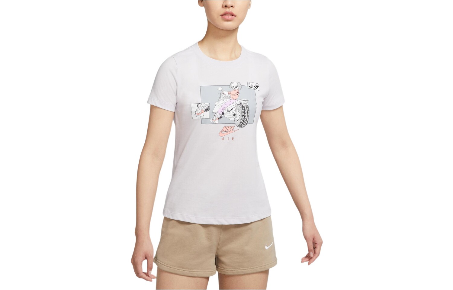 Футболка женская светло-серая Nike 
Футболка женская светло-серая Nike