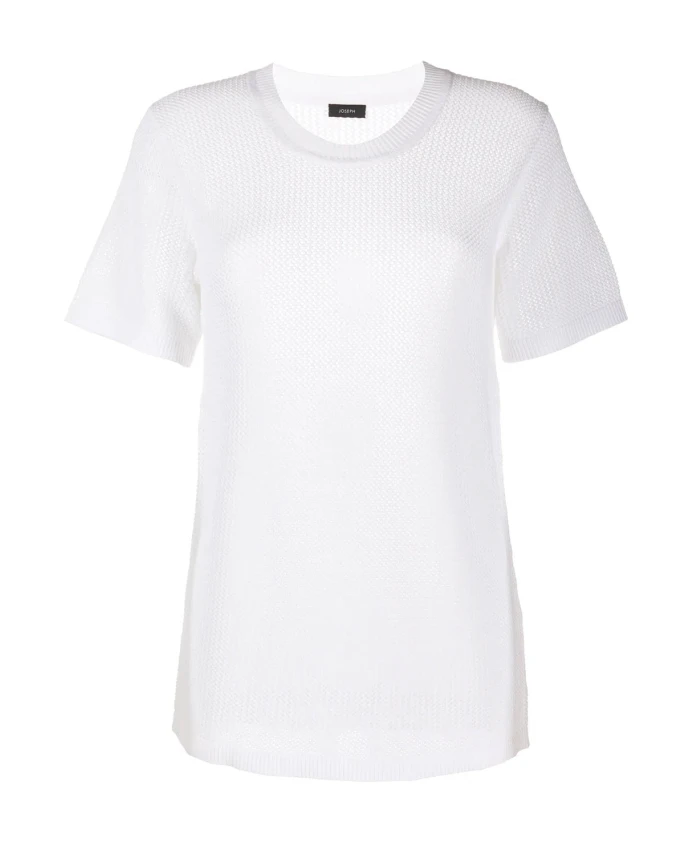 Белый вязаный свитер с узором «резиль». Joseph, белый
Белый вязаный свитер с узором «резиль». Joseph, белый