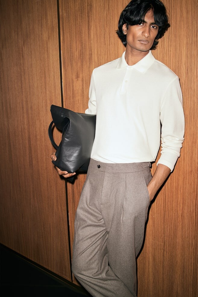 Рубашка поло в рубчик стандартного кроя H&M, бежевый
Рубашка поло в рубчик стандартного кроя H&M, бежевый