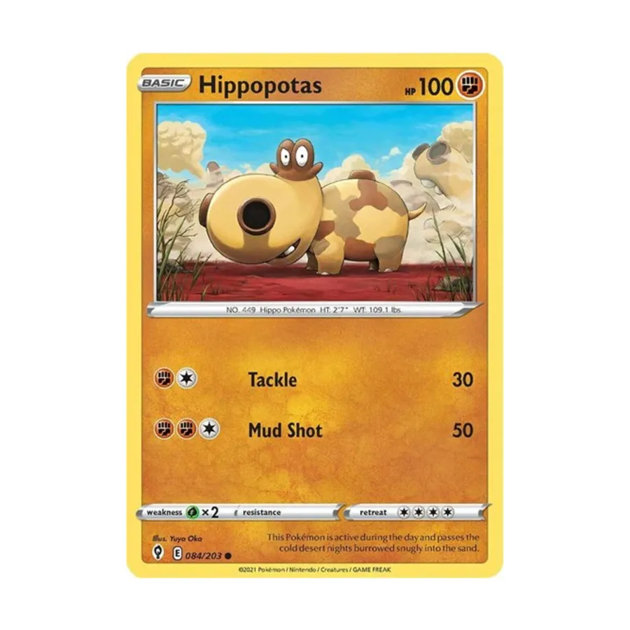 CCG Бегемоты (C) #084/203, Pokemon - SWSH07: Evolving Skies - Singles
CCG Бегемоты (C) #084/203, Pokemon - SWSH07: Evolving Skies - Singles