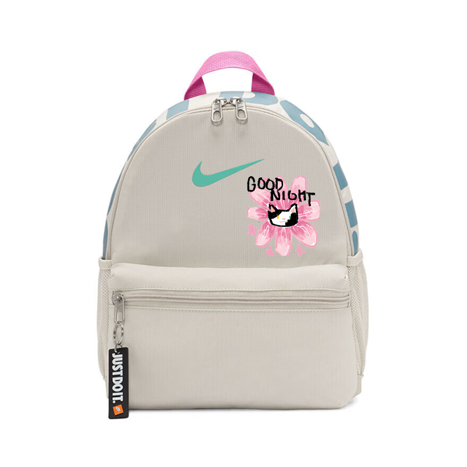 Nike Бикио, детский рюкзак из серо-белой ткани, Spring Me 
Nike Бикио, детский рюкзак из серо-белой ткани, Spring Me