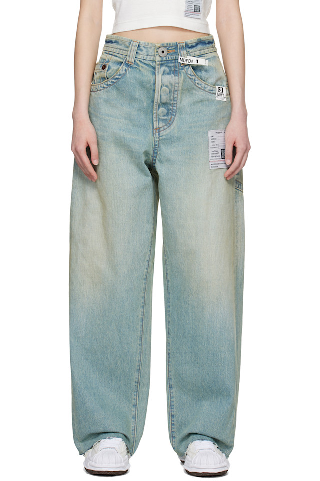 Maison Mihara Yasuhiro Синие джинсы, сшитые как широкие джинсы, для любительского использования
Maison Mihara Yasuhiro Синие джинсы, сшитые как широкие джинсы, для любительского использования