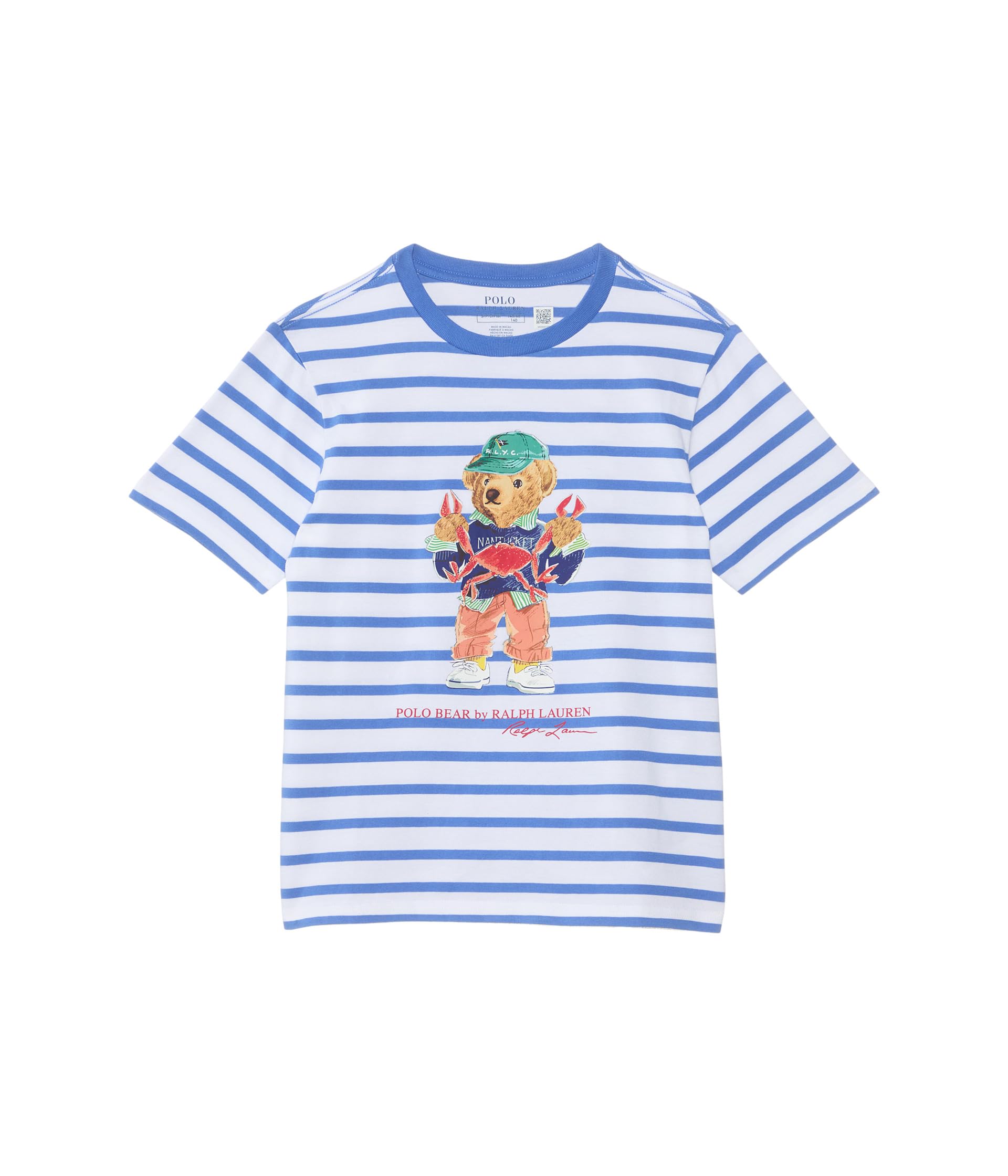 Футболка Polo Ralph Lauren Kids Polo Bear Striped Cotton Jersey Tee, цвет SP25 Scottsdale Blue/White Bear
Футболка Polo Ralph Lauren Kids Polo Bear Striped Cotton Jersey Tee, цвет SP25 Scottsdale Blue/White Bear