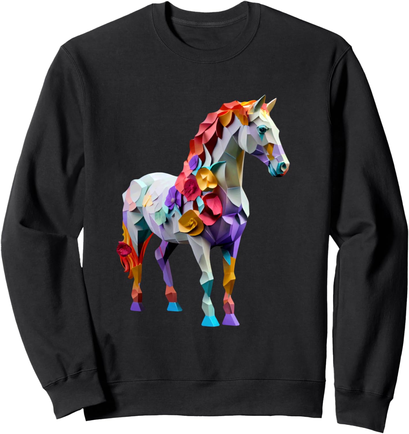 Яркая и красочная толстовка с геометрическим принтом в виде лошадей Colorful Geometric Horse Art Lovers Collection, черный
Яркая и красочная толстовка с геометрическим принтом в виде лошадей Colorful Geometric Horse Art Lovers Collection, черный
