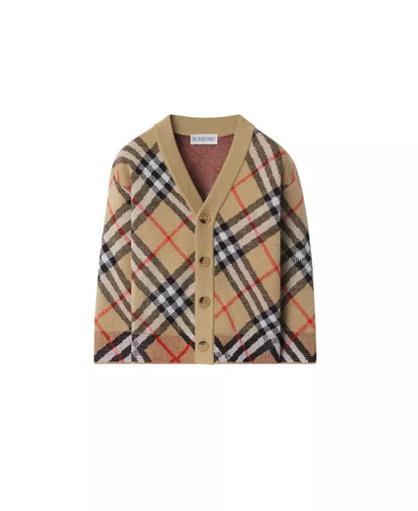 Детский шерстяной кардиган в клетку. Burberry, бежевый
Детский шерстяной кардиган в клетку. Burberry, бежевый