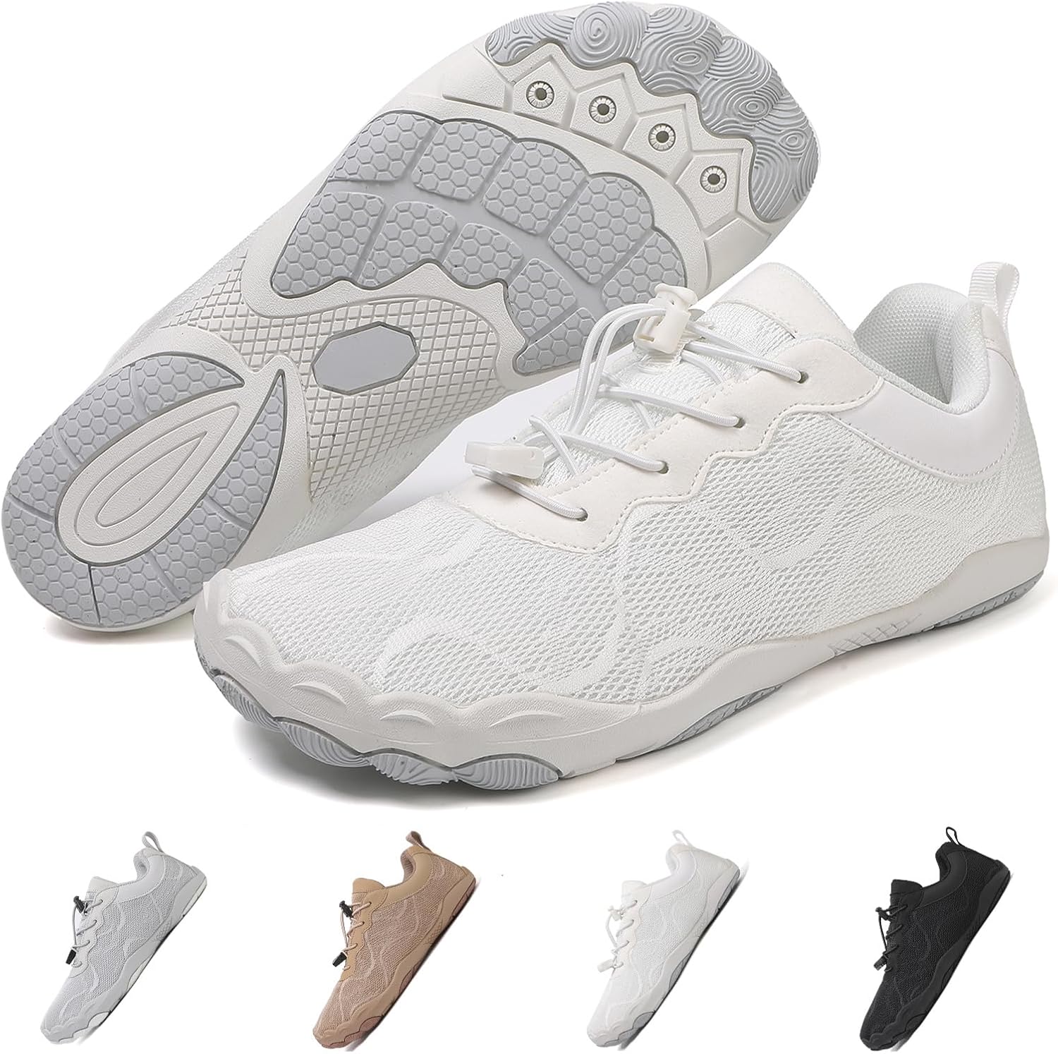 Кроссовки для женщин и мужчин унисекс, быстросохнущие, с нескользящей подошвой, широким носком Feedmoo, белый
Кроссовки для женщин и мужчин унисекс, быстросохнущие, с нескользящей подошвой, широким носком Feedmoo, белый