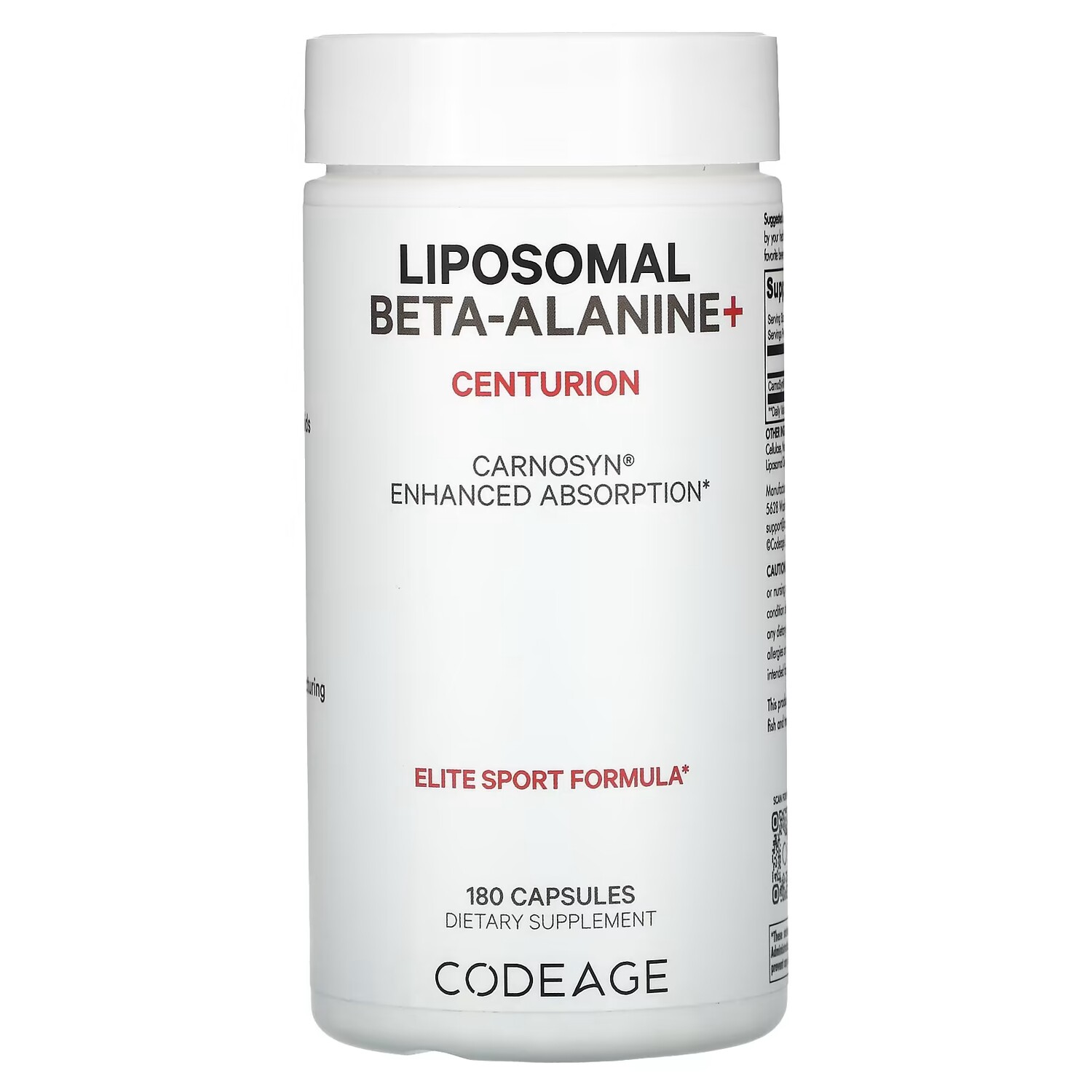 Липосомальный бета-аланин+ Codeage Centurion Liposomal Beta-Alanine+, 180 капсул
Липосомальный бета-аланин+ Codeage Centurion Liposomal Beta-Alanine+, 180 капсул