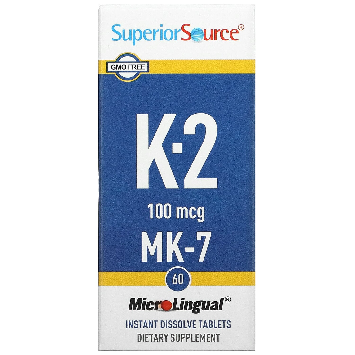 Superior Source Витамин K2 100 мкг 60 микролингвальных быстрорастворимых таблеток
Superior Source Витамин K2 100 мкг 60 микролингвальных быстрорастворимых таблеток