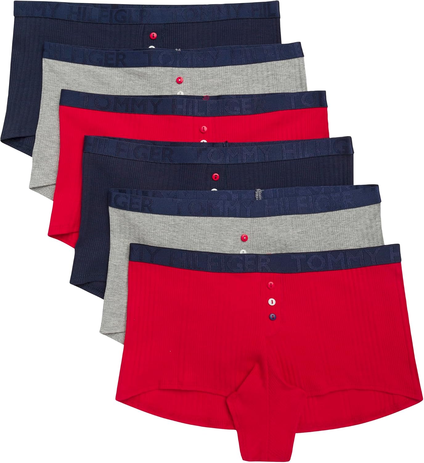 Женские шорты Tommy Hilfiger с логотипом на поясе, хлопковые, в рубчик, 6 шт., Tango Red/Heather Grey/Sky Captain
Женские шорты Tommy Hilfiger с логотипом на поясе, хлопковые, в рубчик, 6 шт., Tango Red/Heather Grey/Sky Captain