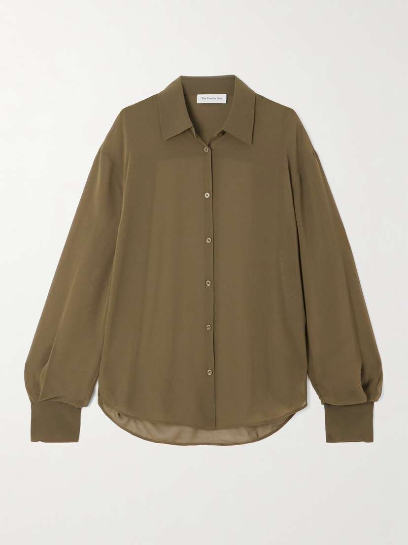 Рубашка из пери-жоржета The Frankie Shop, хаки
Рубашка из пери-жоржета The Frankie Shop, хаки
