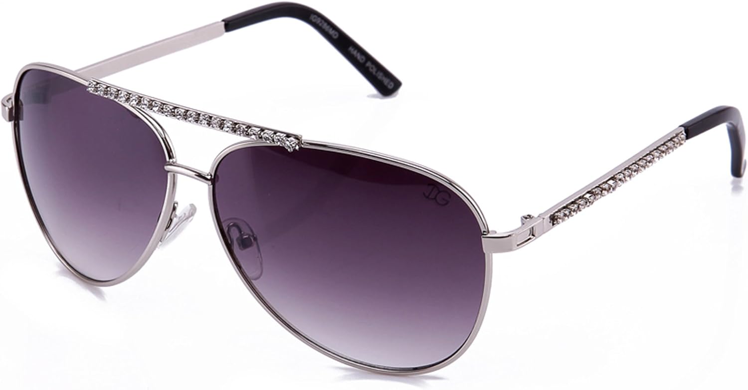 Авиаторские солнцезащитные очки со стразами, увеличенного размера, с защитой от УФ-излучения, в стиле «пилот» с блестками, для женщин Newbee Fashion Sunglasses, 9286- Silver/Black
Авиаторские солнцезащитные очки со стразами, увеличенного размера, с защитой от УФ-излучения, в стиле «пилот» с блестками, для женщин Newbee Fashion Sunglasses, 9286- Silver/Black