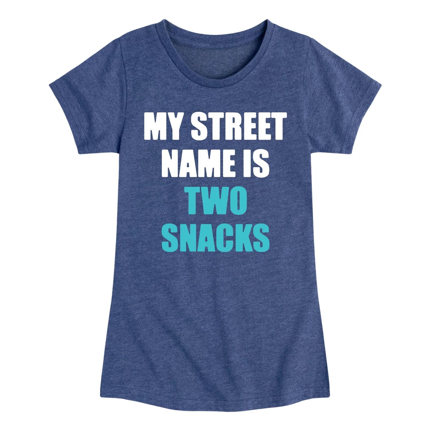 Футболка с изображением Street Name Is Two Snacks для девочек 7–16 лет Licensed Character, синий
Футболка с изображением Street Name Is Two Snacks для девочек 7–16 лет Licensed Character, синий