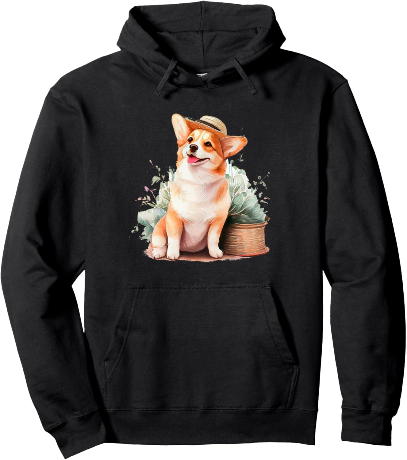 Худи с рисунком корги в акварельном стиле и шапка Adorable Corgi Pet Dog Hat Cottage Garden Cute, черный
Худи с рисунком корги в акварельном стиле и шапка Adorable Corgi Pet Dog Hat Cottage Garden Cute, черный