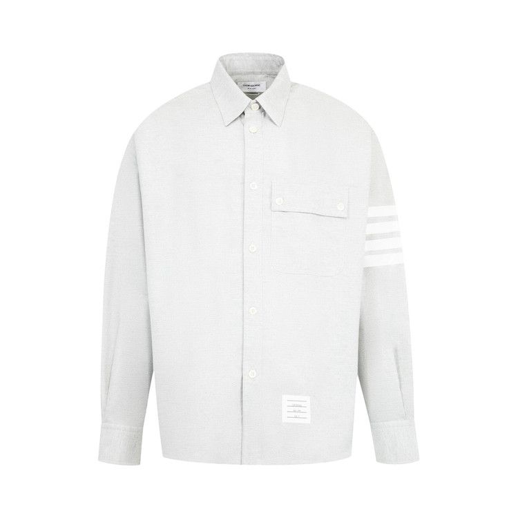 Рубашка Thom Browne Oversized 4 Bar Shirt with Double Needle Contrast Stitch 'Medium Grey'
Рубашка Thom Browne Oversized 4 Bar Shirt with Double Needle Contrast Stitch 'Medium Grey'