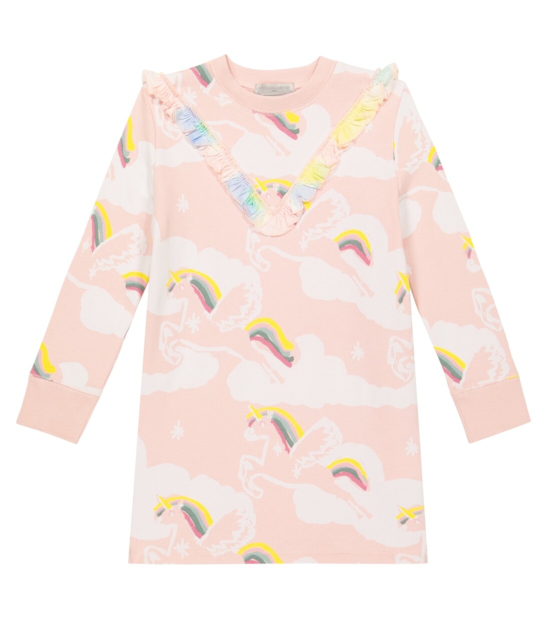 Платье из хлопка с принтом Stella McCartney Kids, разноцветный
Платье из хлопка с принтом Stella McCartney Kids, разноцветный