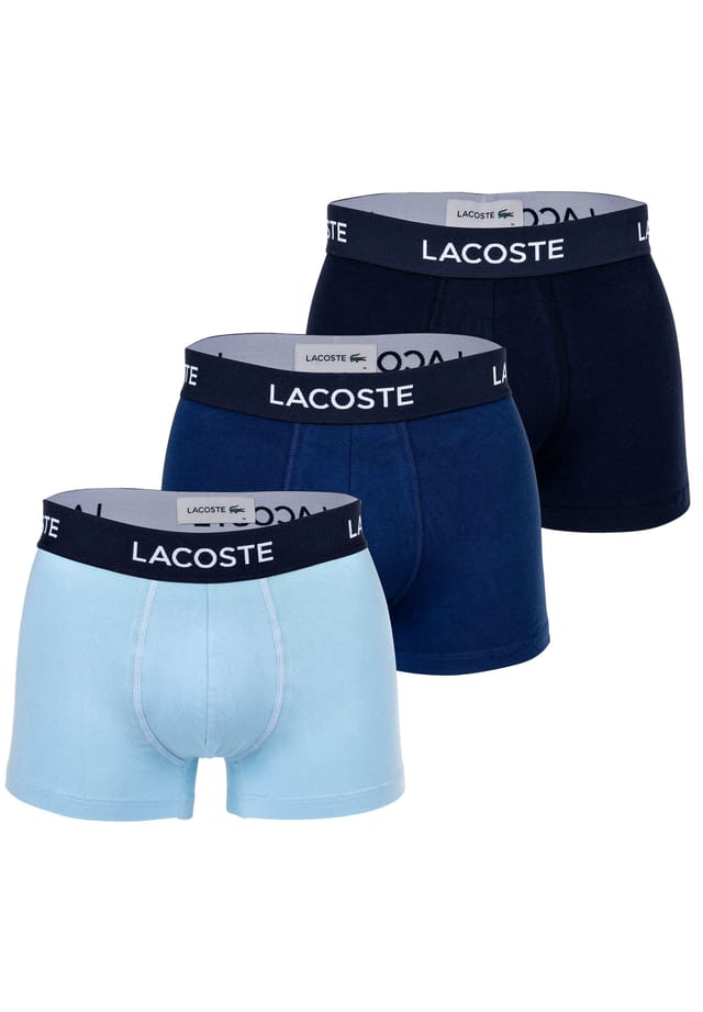 Комплект из 3 трусов-боксеров - повседневные хлопковые эластичные шорты с логотипом на поясе Lacoste, мультиколор
Комплект из 3 трусов-боксеров - повседневные хлопковые эластичные шорты с логотипом на поясе Lacoste, мультиколор