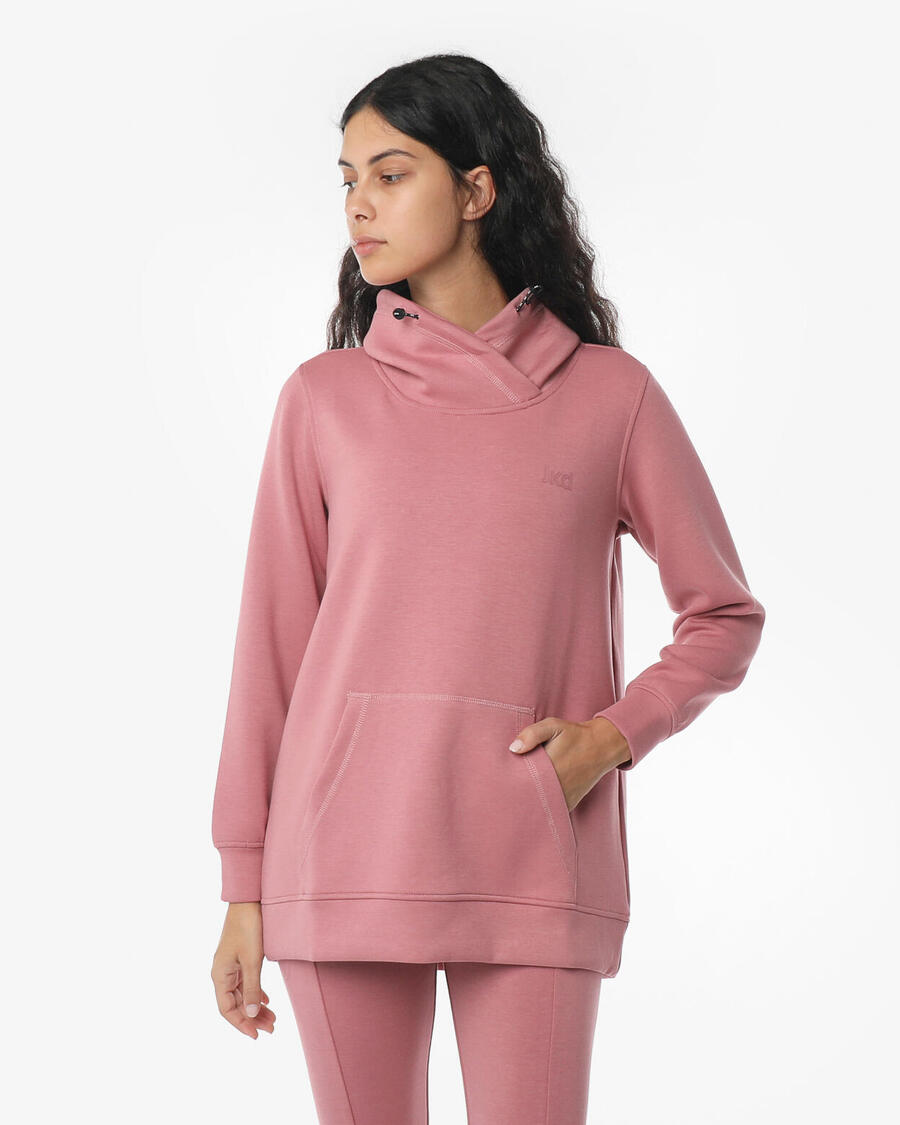 JAKED Женская толстовка цвета старый розовый из синтетического материала для фитнеса.
JAKED Женская толстовка цвета старый розовый из синтетического материала для фитнеса.