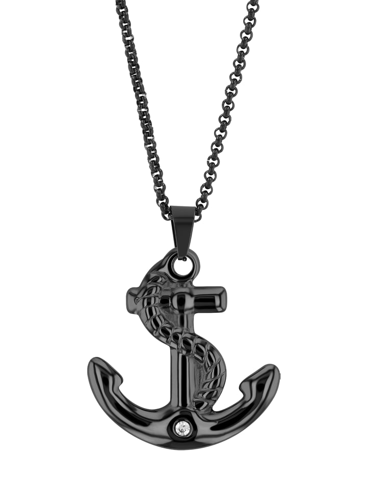 Adeliás Женский кулон из нержавеющей стали со стразами, черный
Adeliás Женский кулон из нержавеющей стали со стразами, черный