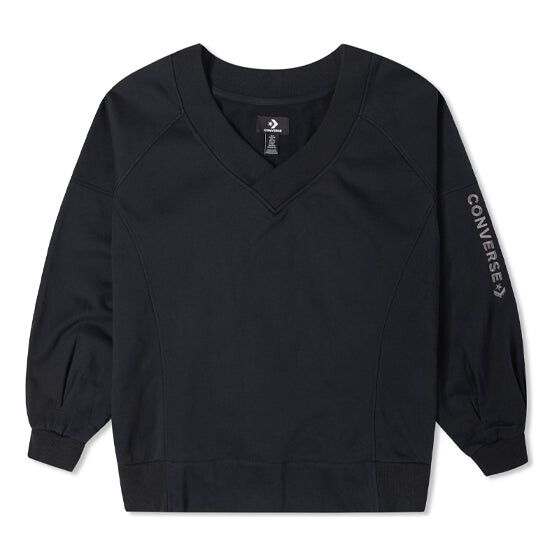 Свитер solid color loose knit v neck hoodie black Converse, черный
Свитер solid color loose knit v neck hoodie black Converse, черный