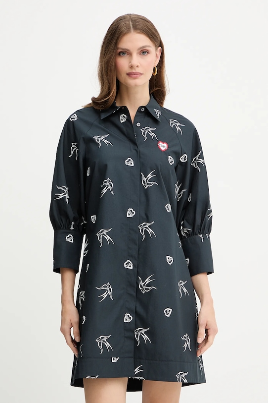 Хлопковое платье Pinko, черный
Хлопковое платье Pinko, черный