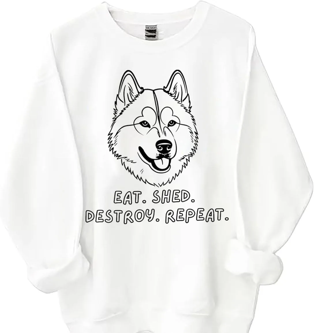 Толстовка Siberian Husky с принтом Eat Shed Destroy Repeat Czbic
Толстовка Siberian Husky с принтом Eat Shed Destroy Repeat Czbic