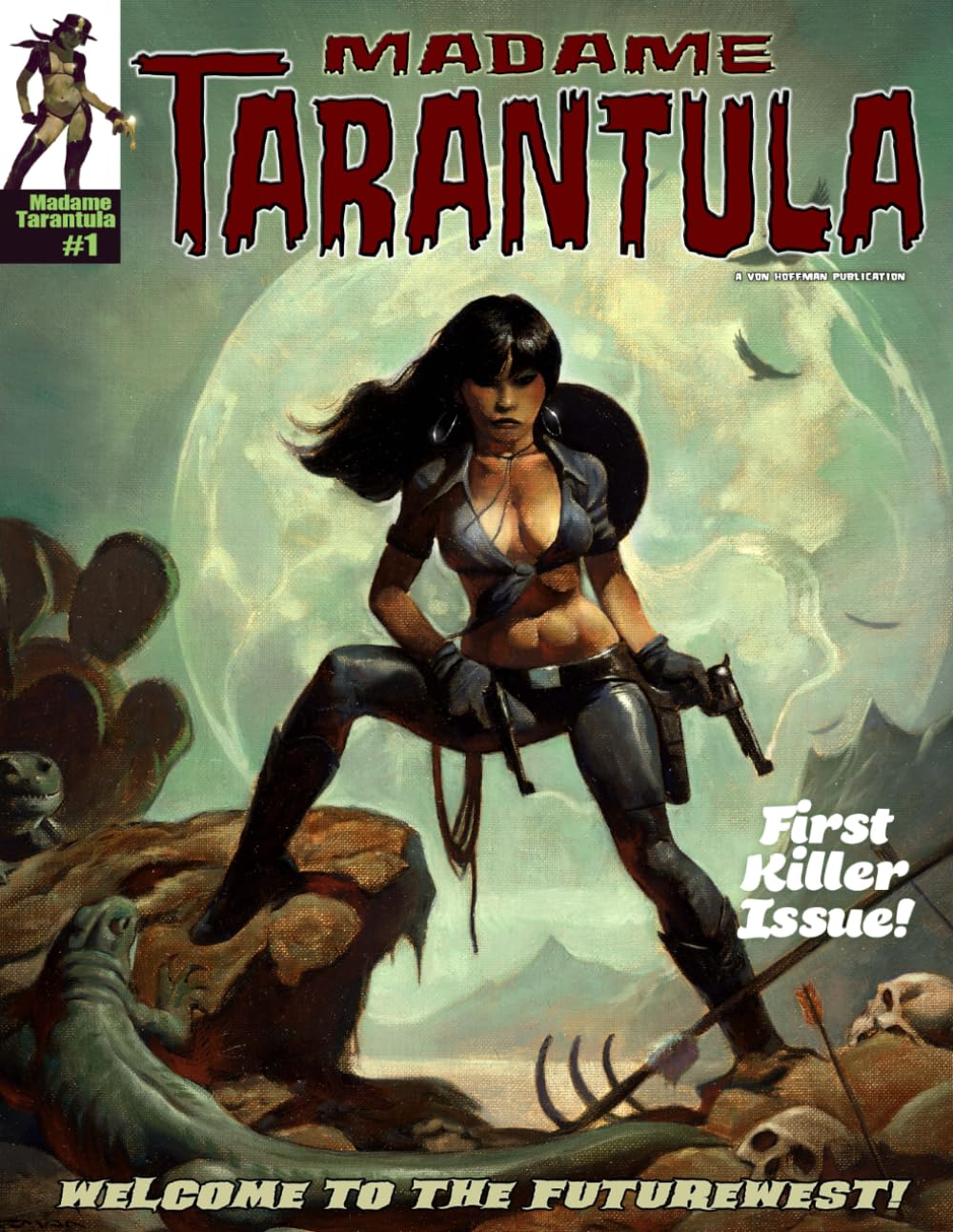Madame Tarantula #1: Welcome to the Futurewest! (Independently published)
Madame Tarantula #1: Welcome to the Futurewest! (Independently published)