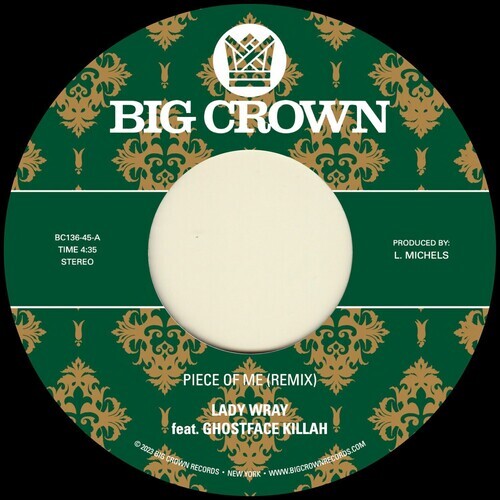 Сингл 7" Lady Wray / Pete Rock: Piece Of Me (feat. Ghostface Killah) b/w Joy & Pain (Pete Rock Remix)
Сингл 7" Lady Wray / Pete Rock: Piece Of Me (feat. Ghostface Killah) b/w Joy & Pain (Pete Rock Remix)