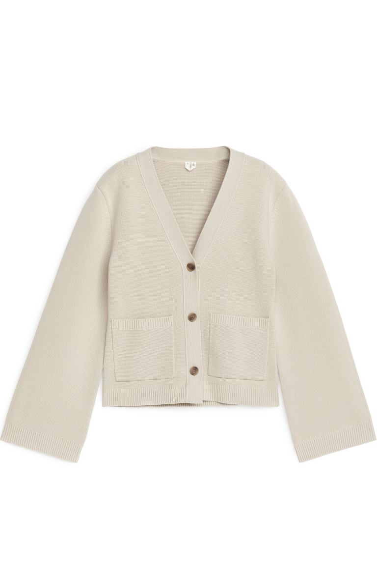 Хлопковый кардиган Arket, коричневый
Хлопковый кардиган Arket, коричневый