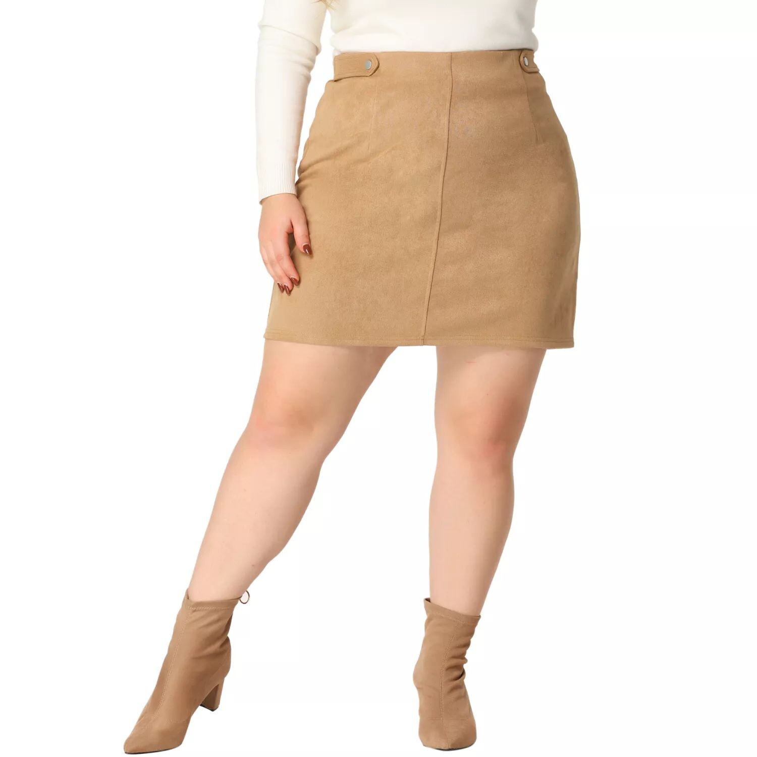 Женская облегающая модная мини-юбка больших размеров из искусственной замши с боковыми пуговицами Agnes Orinda
Женская облегающая модная мини-юбка больших размеров из искусственной замши с боковыми пуговицами Agnes Orinda