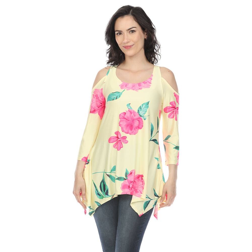 Женский топ с открытыми плечами и цветочным принтом WM Fashion, цвет Yellow Pink
Женский топ с открытыми плечами и цветочным принтом WM Fashion, цвет Yellow Pink