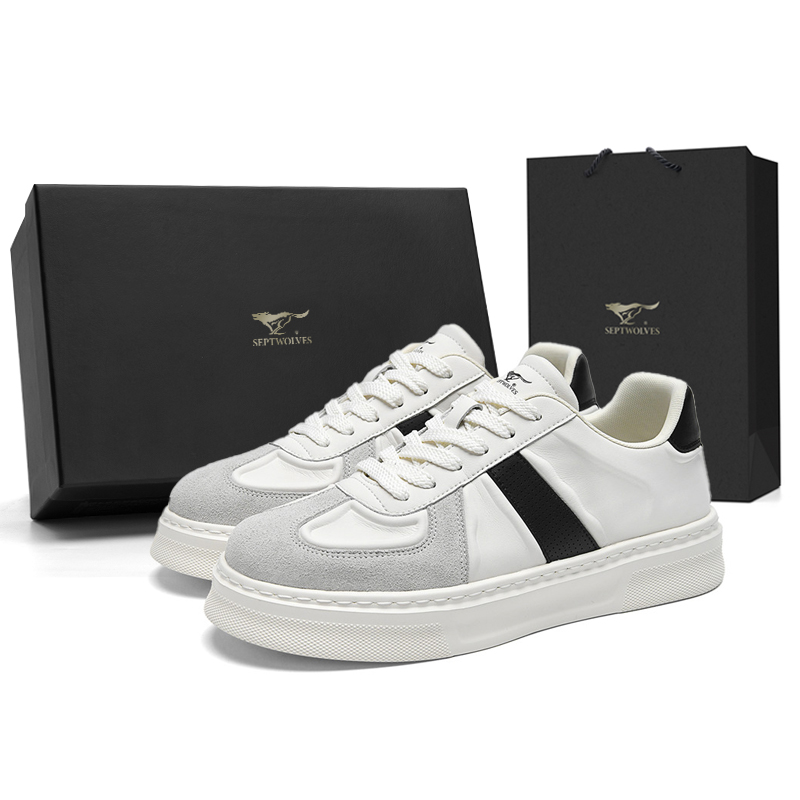 SEPTWOLVES Кроссовки для скейтбординга мужские, низкие, белые, черные 
SEPTWOLVES Кроссовки для скейтбординга мужские, низкие, белые, черные