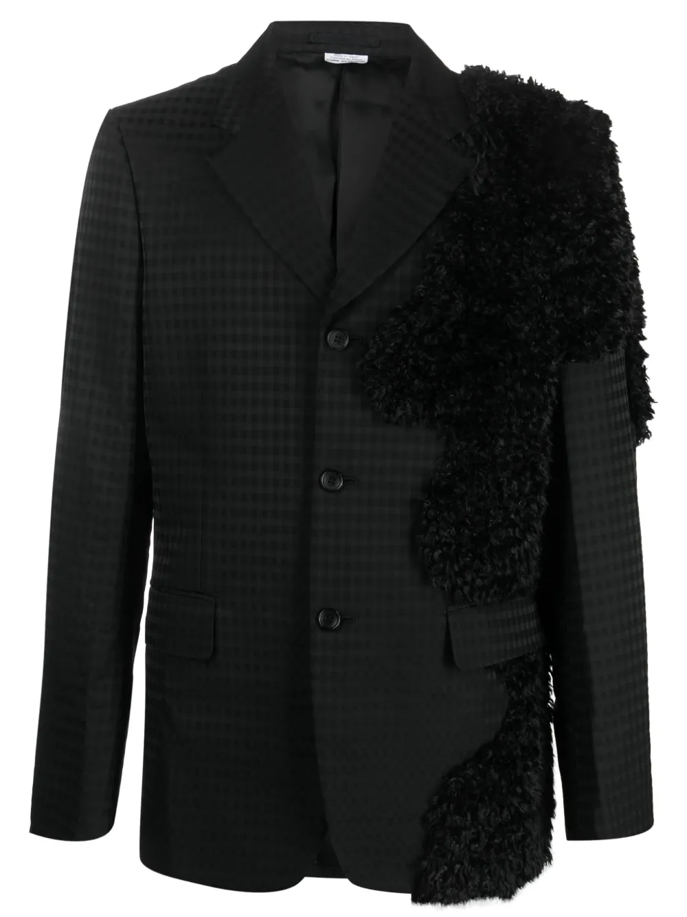 Клетчатый пиджак с мехом Comme des Garçons Homme Plus, черный
Клетчатый пиджак с мехом Comme des Garçons Homme Plus, черный