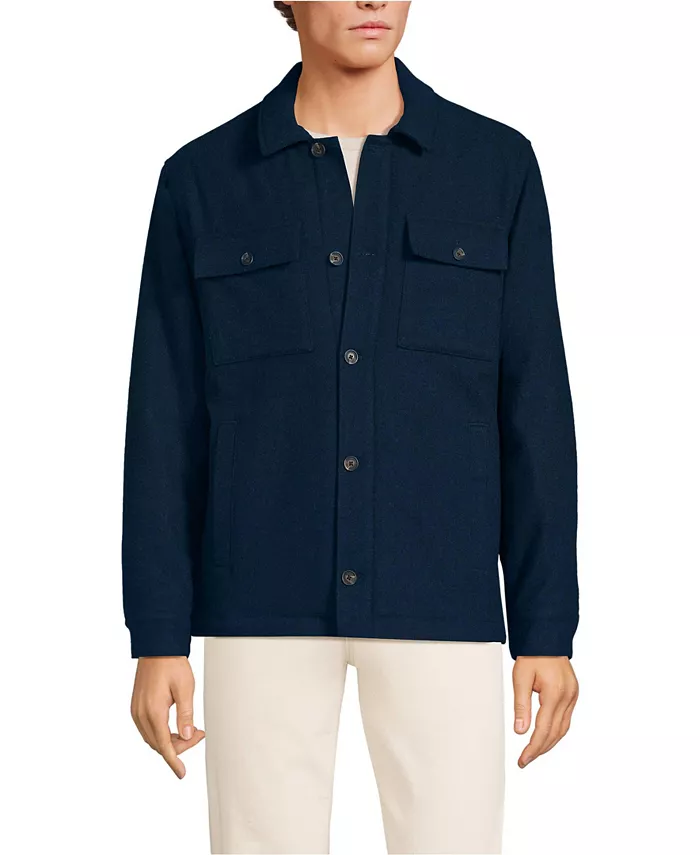 Мужская рубашка-куртка из шерстяной смеси Lands' End, синий
Мужская рубашка-куртка из шерстяной смеси Lands' End, синий
