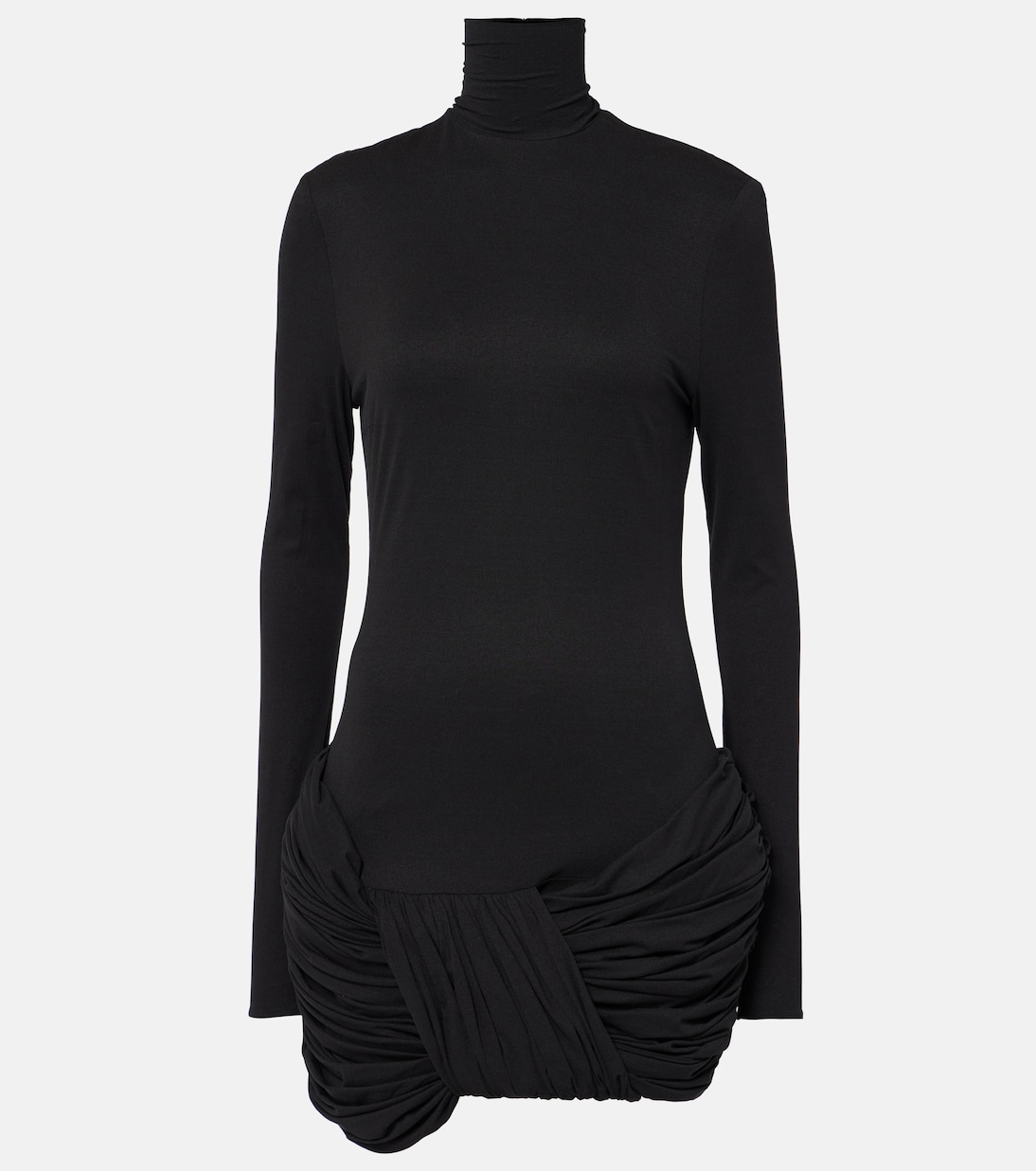 Мини-платье из смесового шелка с рюшами Magda Butrym, черный
Мини-платье из смесового шелка с рюшами Magda Butrym, черный