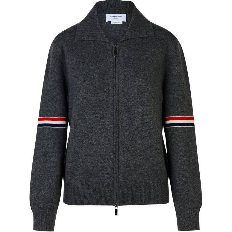 RWB-Striped Zip-Up Cardigan THOM BROWNE, серый
RWB-Striped Zip-Up Cardigan THOM BROWNE, серый