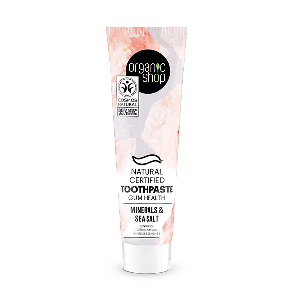 Зубная паста для здоровья десен Natural Certified Toothpaste Minerals & Sea Salt Organic Shop, 100 g
Зубная паста для здоровья десен Natural Certified Toothpaste Minerals & Sea Salt Organic Shop, 100 g