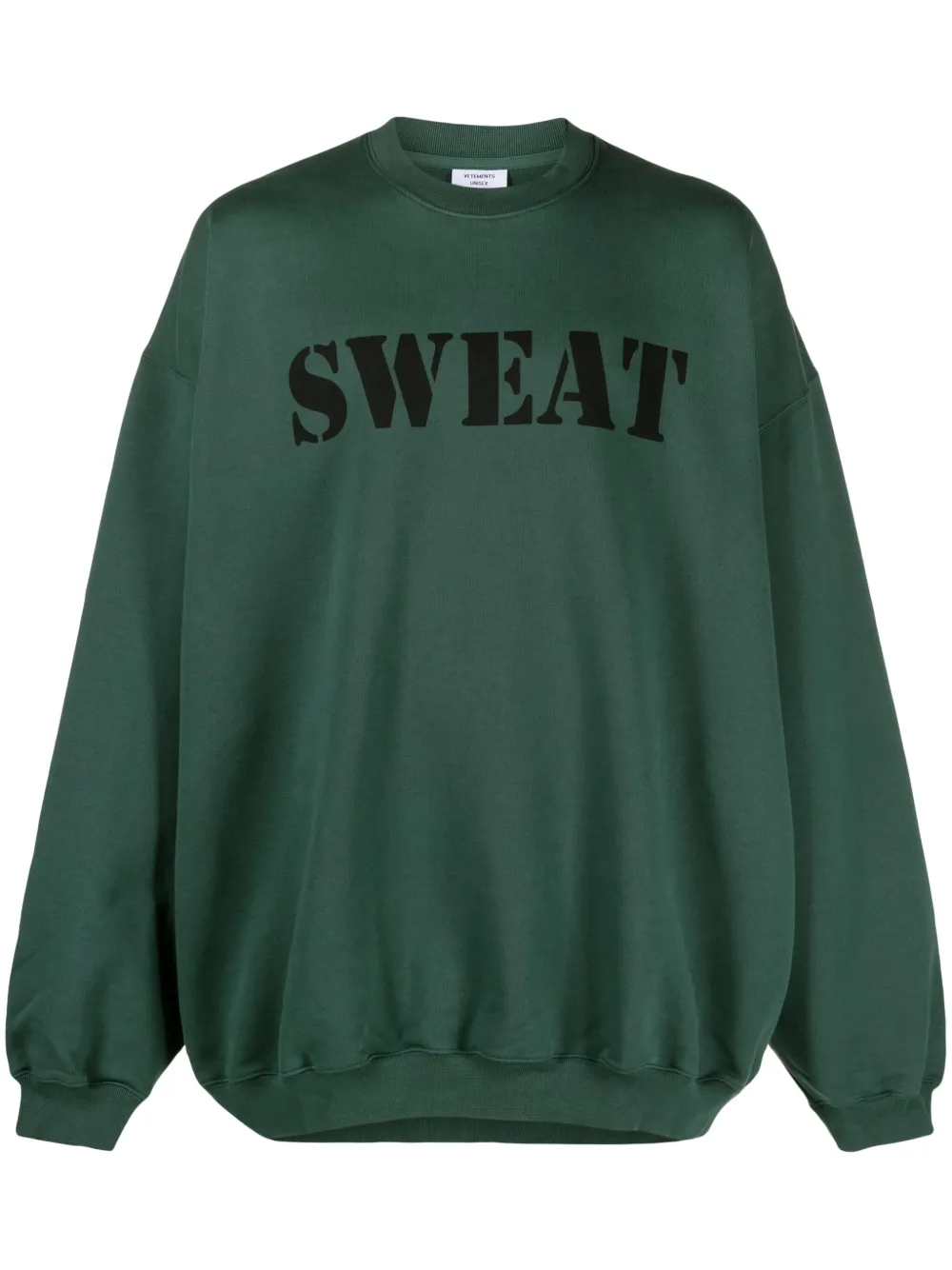 Толстовка Sweat VETEMENTS, зеленый
Толстовка Sweat VETEMENTS, зеленый
