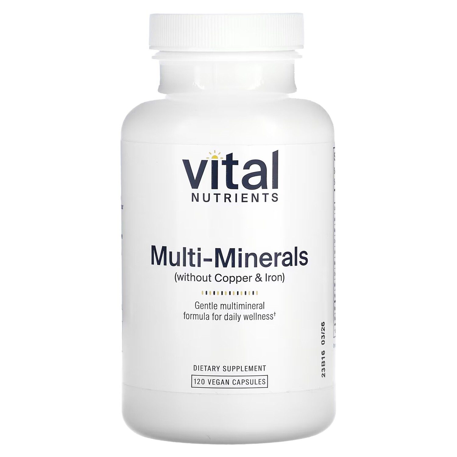 Мультивитамины без меди и железа Vital Nutrients, 120 капсул
Мультивитамины без меди и железа Vital Nutrients, 120 капсул