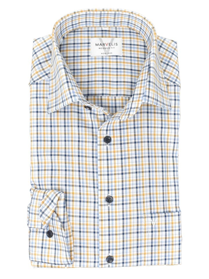 Деловая рубашка MARVELIS, цвет blau/gelb 
Деловая рубашка MARVELIS, цвет blau/gelb