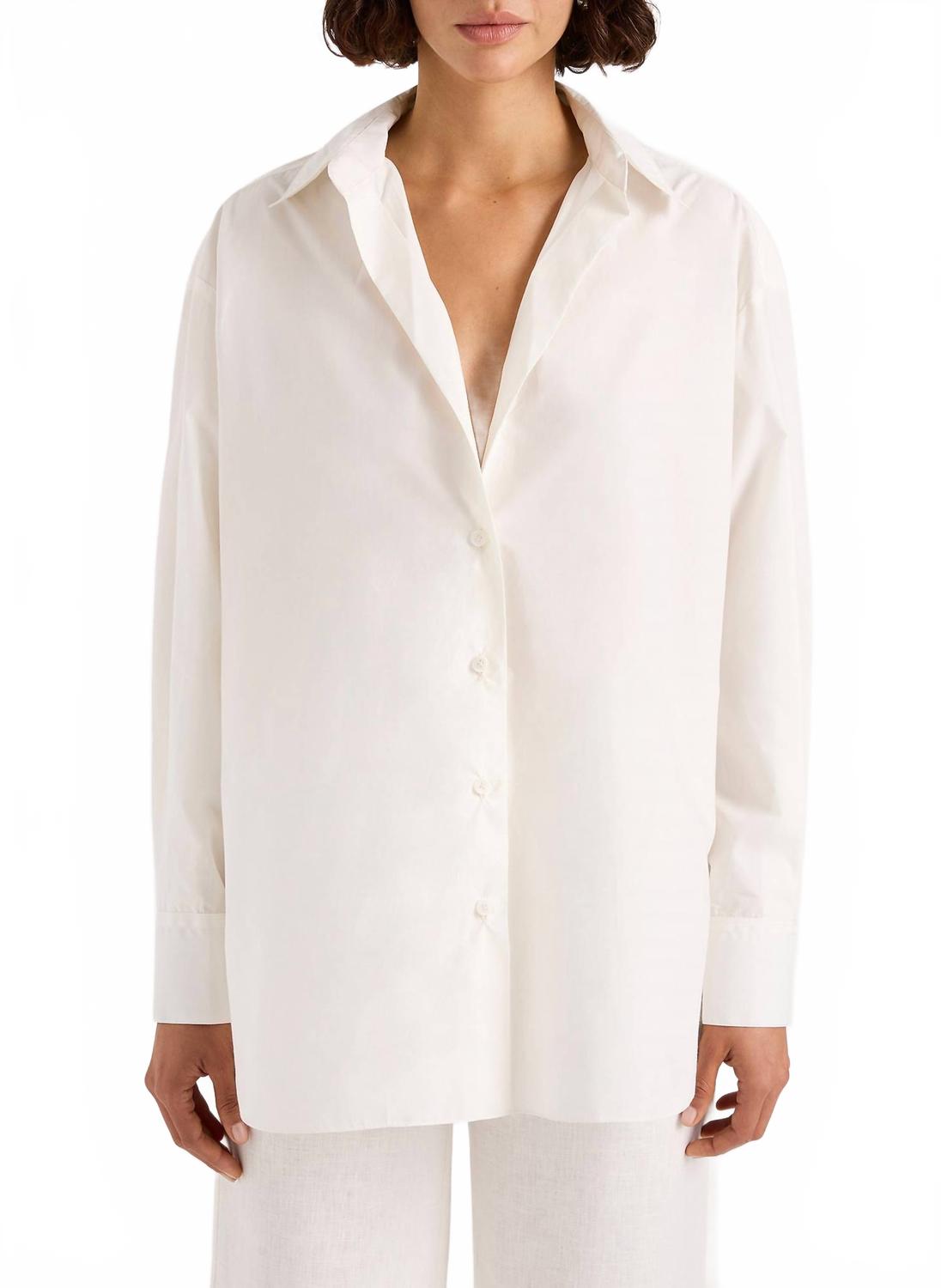 Каприйская хлопковая рубашка в белом цвете FAITHFULL THE BRAND
Каприйская хлопковая рубашка в белом цвете FAITHFULL THE BRAND