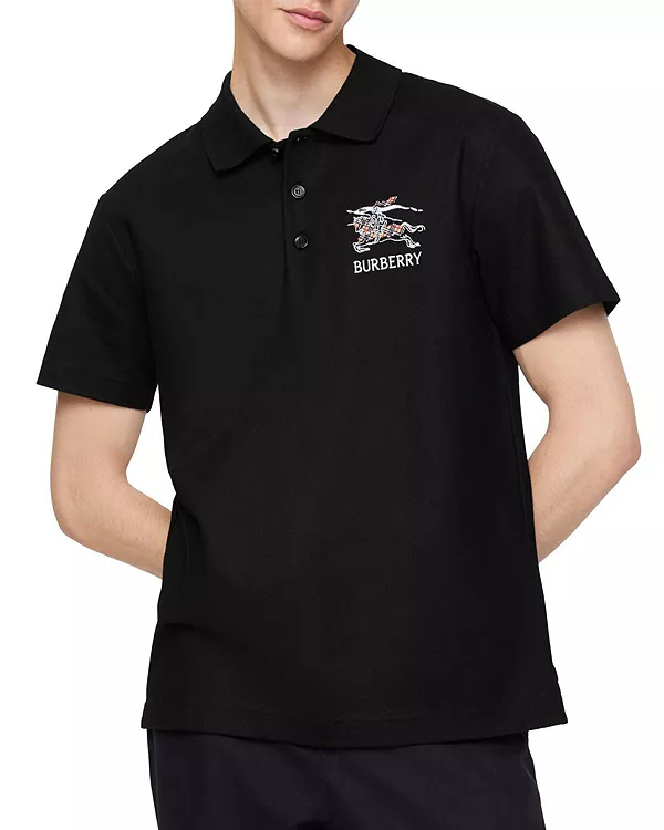 Хлопковая рубашка-поло с эскизом Ekd Burberry, черный
Хлопковая рубашка-поло с эскизом Ekd Burberry, черный
